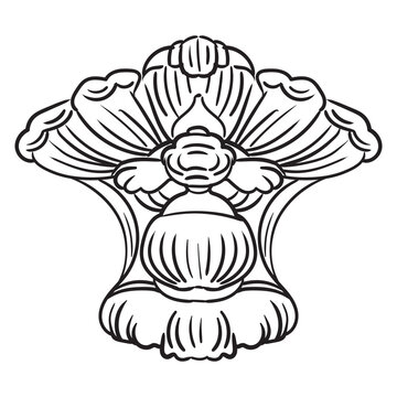Engraved and ornate baroque design element vector illustration