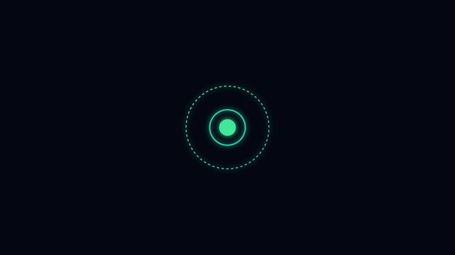 Minimalist hud target interface animation: digital tech circle loading 4k technology