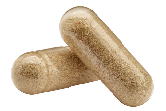 Capsule, Pill, Vitamin, isolated, full depth of field