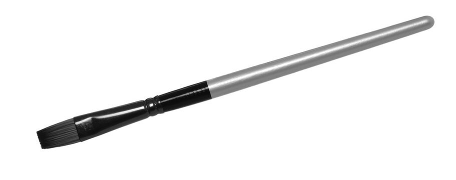 Brush painting isolated on white background, clipping path 
