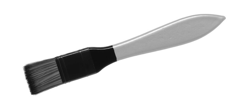 Brush painting isolated on white background, clipping path 