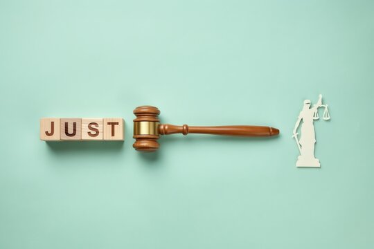 Justice and Law Conceptual Image Gavel and Lady Justice Symbolizing Legal Proceedings and Court Decisions