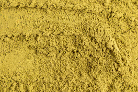 Matcha green tea powder texture background for food design