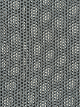 Perforated metal sheet with circular hole pattern texture