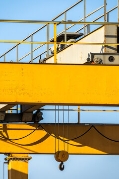 Industrial crane at a precast construction plant