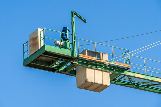 Industrial crane in a precast manufacturing factory