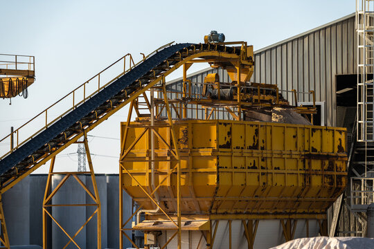 Industrial facility showcasing precast construction materials