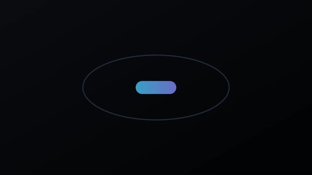 Minimalist gradient button ui with pulsing circular glow animation for modern digital interfaces and web 4k