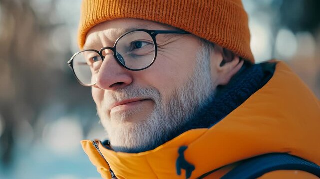 Smiling man with glasses and knit cap looking directly at the camera.