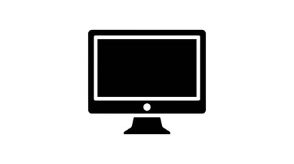 Fototapeta premium Vector illustration of computer monitor icon on a transparent background