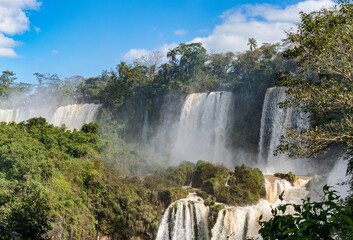 Tiered Cascades Pour Through the Dense Rainforest of Iguazu © Arakawa27