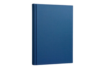 Fototapeta premium Closed dark blue hardcover book standing upright