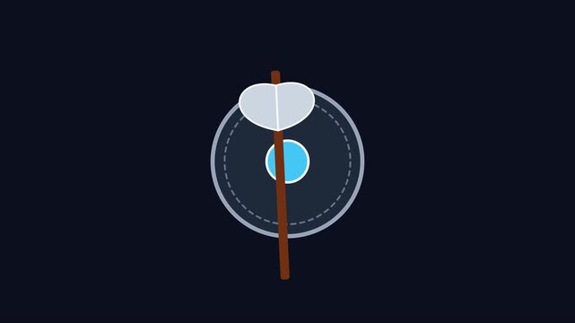 Minimalist loading spinner animation with rotating heart and circular progress bar for ui/ux and web applications 4k