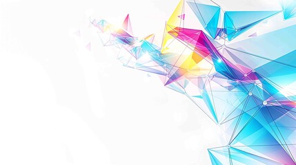 Obraz premium 3Dクリア幾何学 ビジネス背景イラスト Generative AI