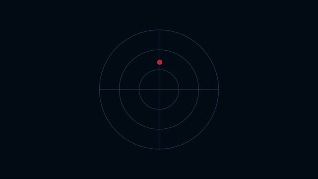 Digital radar screen interface with scanning motion and target tracking animation 4k sonar
