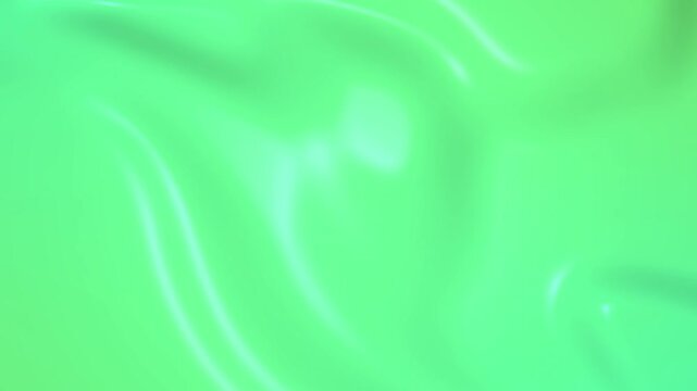 Bright green liquid silk abstract smooth motion background loop