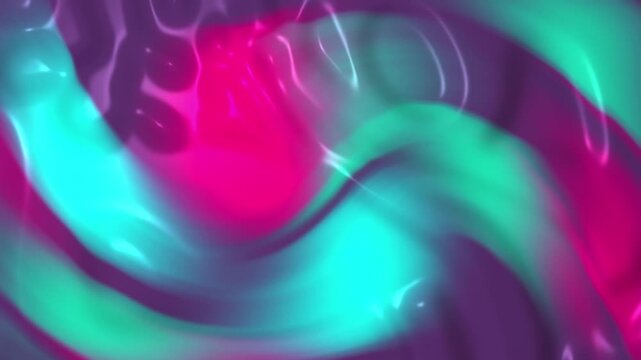 Neon pink and teal fluid abstract waves smooth motion background loop