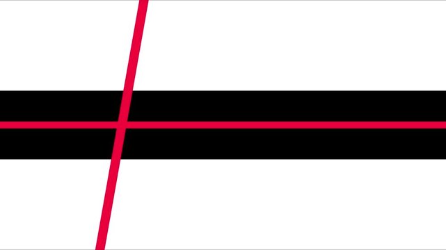 Minimalist abstract animation 4k background, with moving red, line and black, horizontal bar for, modern projects