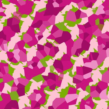 Abstract Geometric Camouflage Pattern in Pink and Green