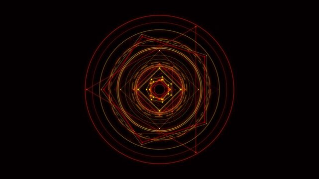 Fire Orange Magic Circle Loading Screen Loop