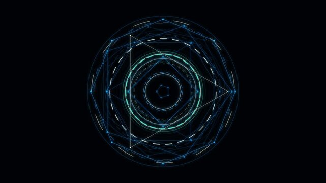 Blue Magic Circle Loading Screen Animation Loop