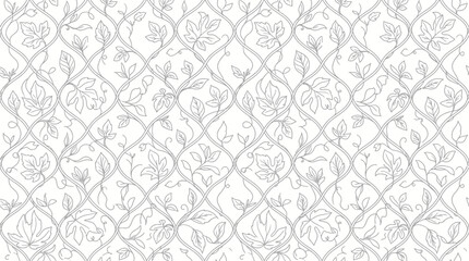 Fototapeta premium Elegant Floral Vine Pattern Isolated