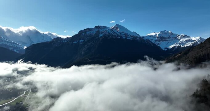 Austrian Valley Lake Above Low Clouds