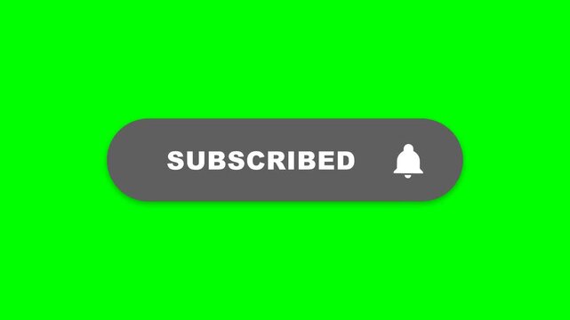 Subscribe and Bell Button Green Screen Animation