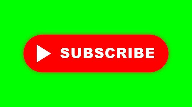 Subscribe Button Green Screen Play Icon Animation