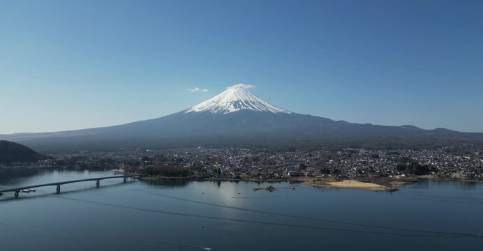 Mount Fuji in Lake Kawaguchi Japan