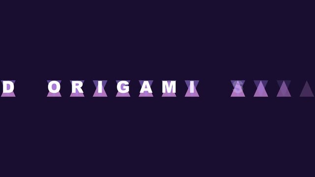 3 d origami style animated typography motion animation 4k background