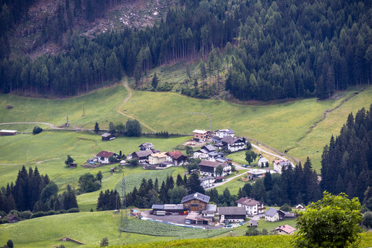 Small Alpine Village Surrounded by Forest and Meadows, Austria, Tyrol, 29 June 2026