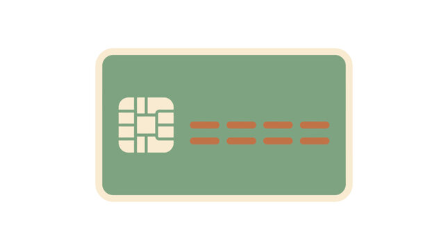 Green credit card vector icon illustration design. EPS Editable