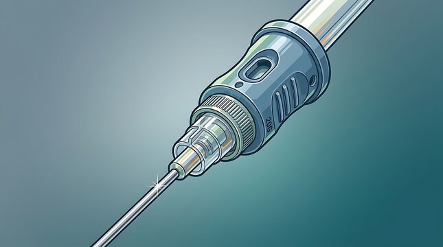 Medical hypodermic needle close up for healthcare concept