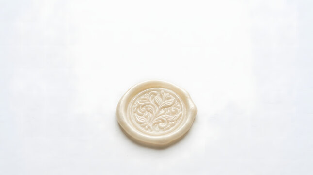 White background with a single wax seal stamp.