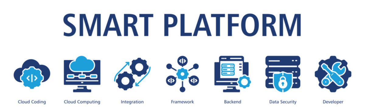 Smart Platform Web Banner web banner icon vector illustration