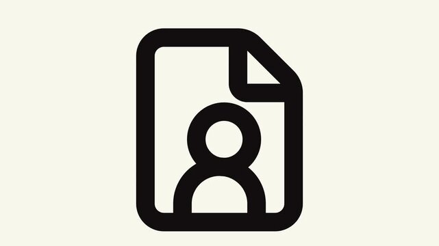 file user animation outline icon