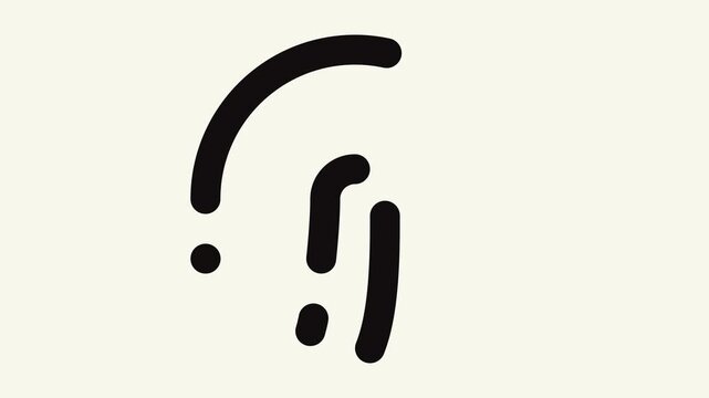 fingerprint animation outline icon
