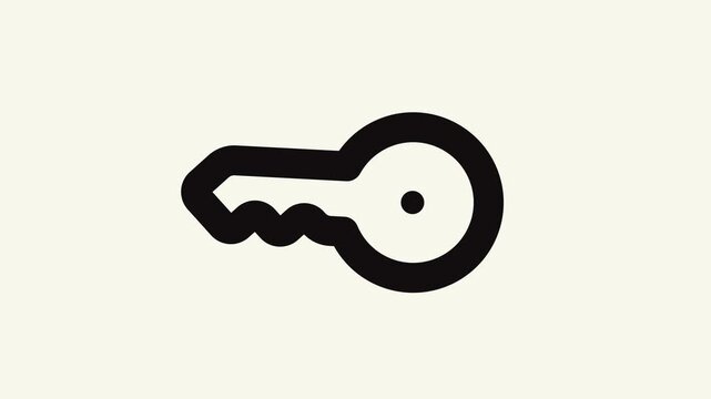 key animation outline icon