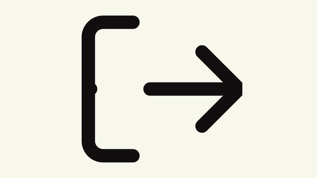 log out animation outline icon