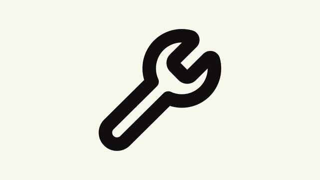 wrench animation outline icon