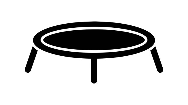 Vector illustration of trampoline icon, simple style on a transparent background