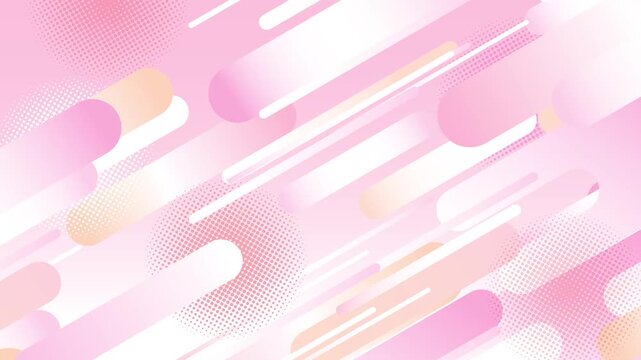 Pink Circular Line Abstract Motion Background Seamless Loop【4K】