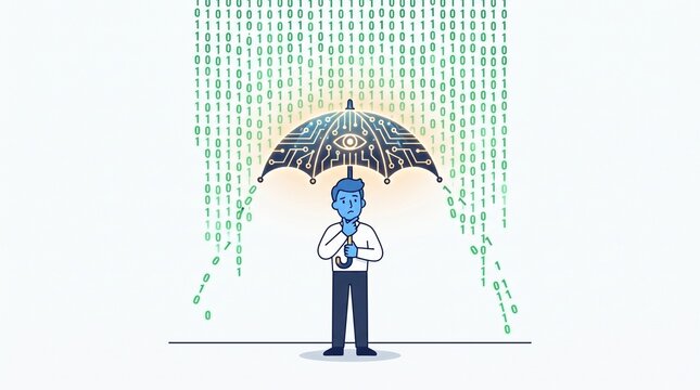 Digital Privacy Protection Under Surveillance Umbrella with Binary Code