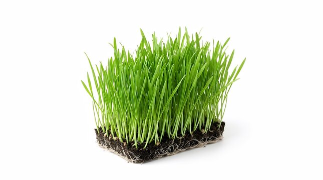 A Simple and Clean Image of Pet Grass or Cat Grass Isolated on a White Background pet grass cat grass at white background cat grass pet grass white background grass for cats feline grass kitty grass
