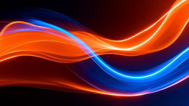Abstract neon wave design