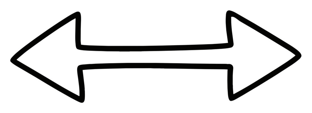 Two-way arrow illustration indicating movement in opposite directions.
