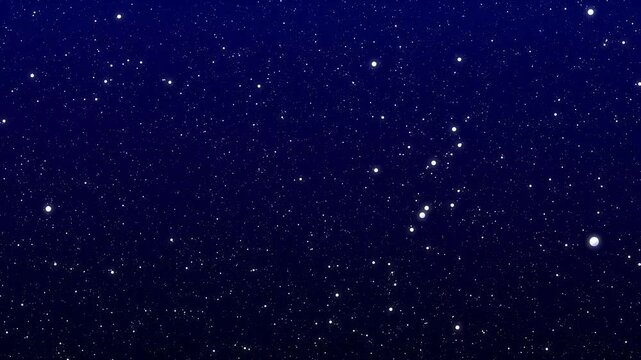 Dark Blue Starfield Motion Background with Glowing White Particles and Cosmic Space Effect