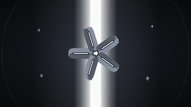 Abstract Geometric Animation of Modular Web3 Data Nodes Connecting