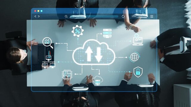 Team Collaboration in Modern Office with Virtual Reality and Cloud Technology Enhancements for Innovative Solutions and Data Sharing. Entropy.
